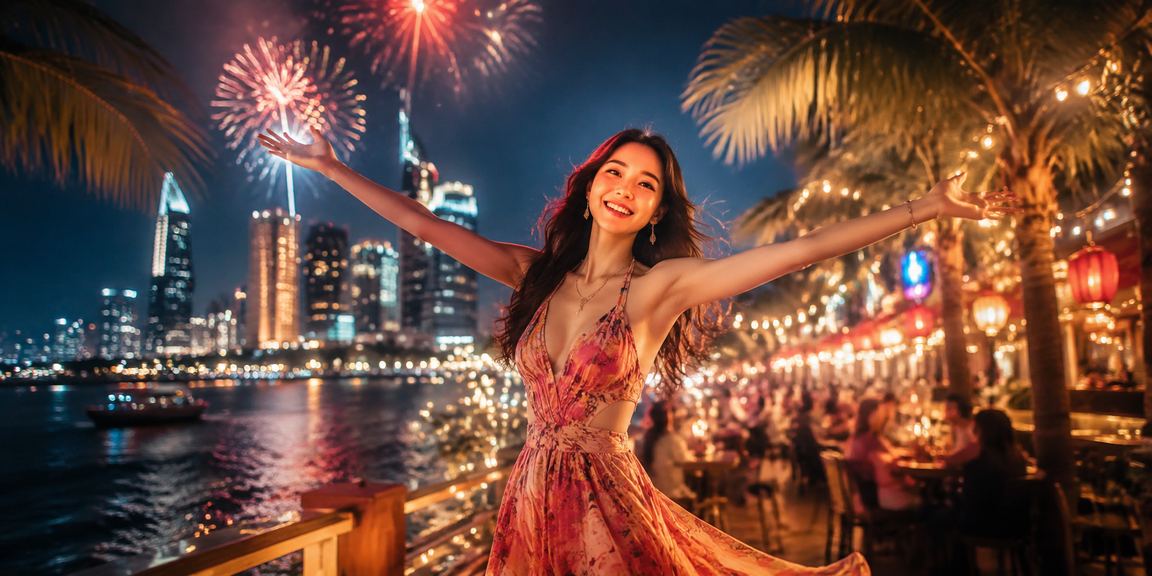Khung cảnh khu phố đêm chợ đêm Hồ Chí Minh