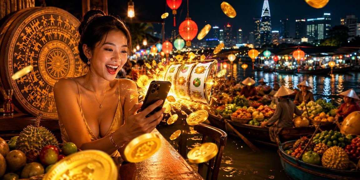 Người dùng khu vực Mekong chơi slot và xem phân tích trong không khí lễ hội cuối năm