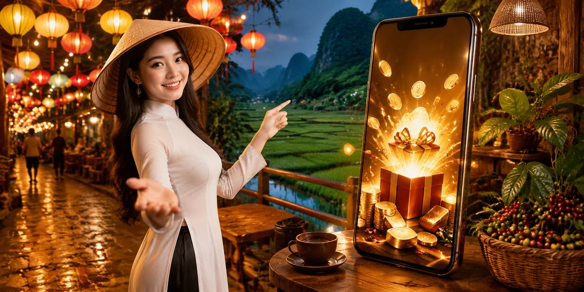 Người dùng Ninh Bình nạp tiền và nhận thưởng tại quán cà phê trước khi đặt cược