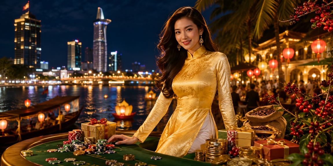 Người dùng Sài Gòn mặc áo dài đăng ký tài khoản và nhận thưởng cược vào cuối tuần